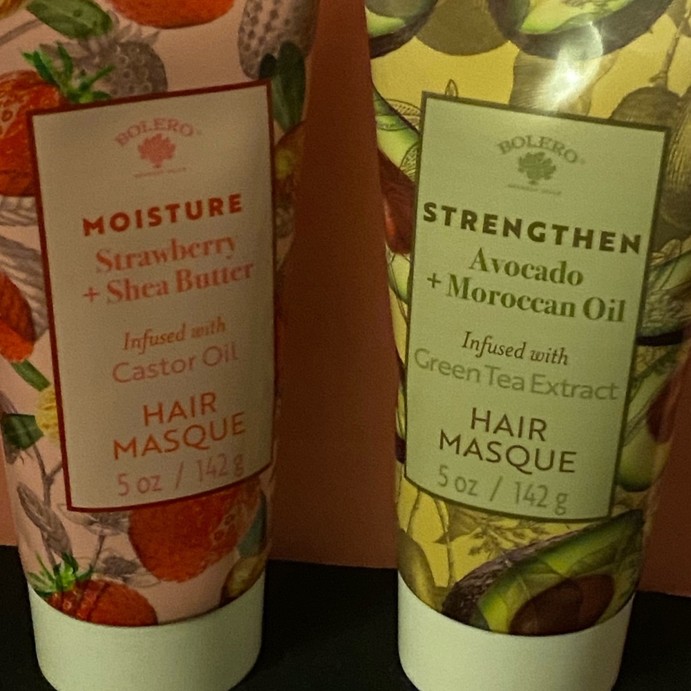 Bolero Beverly Hills Hair Mask Bundle 1 STRENGTHEN & 1 MOISTURE.